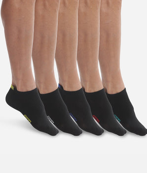 Pack de 5 pares de calcetines bajos de algodón para hombre negro EcoDim