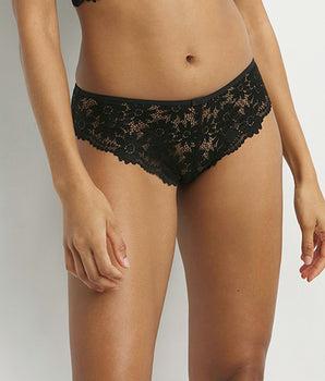 Braguitas de encaje para mujer con encaje floral negro Daily Glam