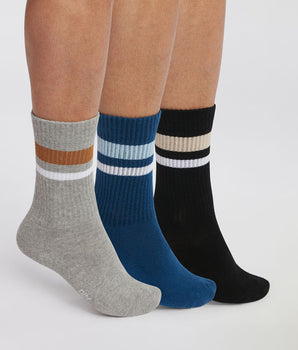 Blue Black EcoDim Sport Pack of 3 pairs of men's cotton socks