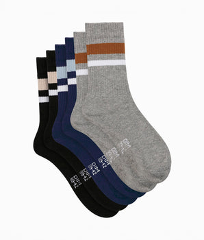 Pack de 3 pares de calcetines de hombre en algodón Azul Negro EcoDim Sport