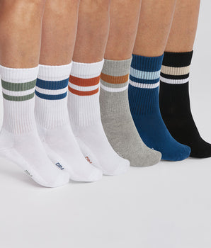 Lot de 6 paires de chaussettes homme en coton Multicolore EcoDim Sport