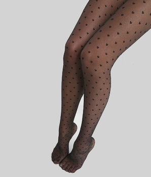 Pantis transparentes de mujer con corazones Negros 19D Dim Style