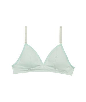 Soutien-gorge triangle sans armature en coton bio Bleu Pastel Skin Care