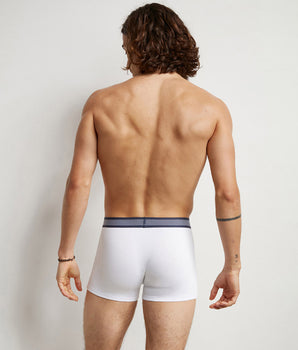 Boxer homme en coton modal à ceinture rayée Blanc Dim Smart