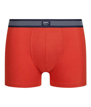 Boxer homme en coton modal piqué et ceinture rayée Orange Dim Smart