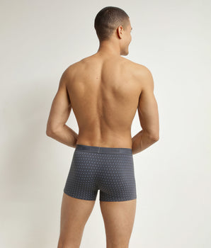 Boxer homme en coton stretch Lavande à pois Dim Fancy