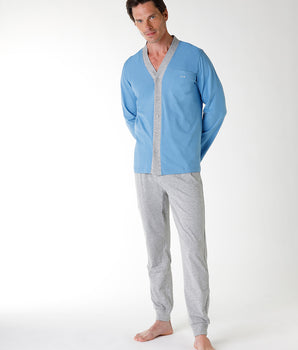 Pyjama en jersey avec tunique, bleu clair poudre