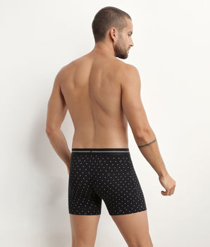 Boxer homme en coton modal à motif logomania Noir Dim Icons Essentiel