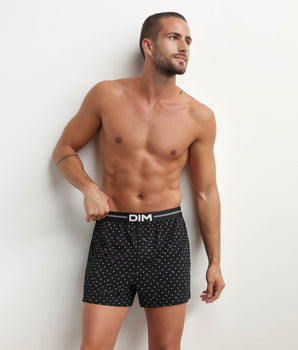 Calzoncillo de hombre de algodón Negro con motivos Dim Icons Essentiel