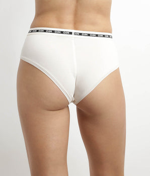 Shorty femme coton modal Beige ceinture contrastée Dim Icons Essentiel