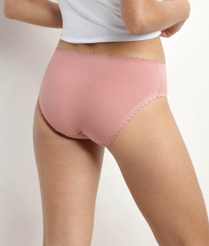 Pack de 2 braguitas de mujer de algodón elástico Rosa y Burdeos Body Touch Easy