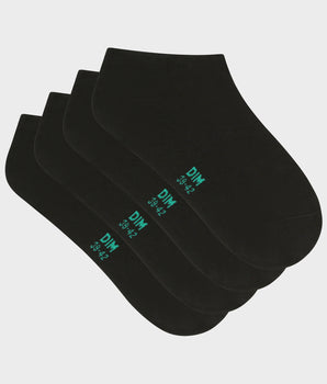 Pack de 2 pares de calcetines bajos de hombre de algodón orgánico Negro Dim Good