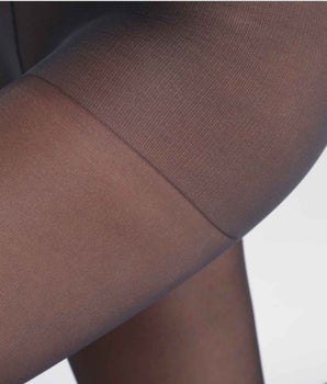 Schwarze semi-transparente Strumpfhose aus recyceltem Garn - DIM Good