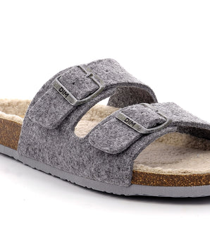 Ultra-soft grey mules