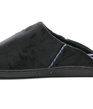 Zapatillas de casa de espuma viscoelástica negras y azules para hombre