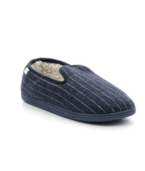 Chaussons bleu marine à rayures pour homme