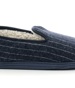 Dunkelblau gestreifte Herren Slip-ons