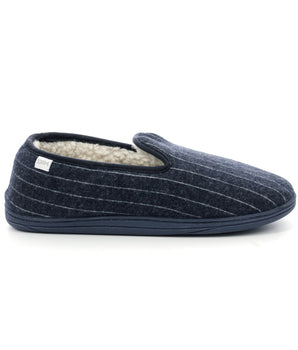 Chaussons bleu marine à rayures pour homme