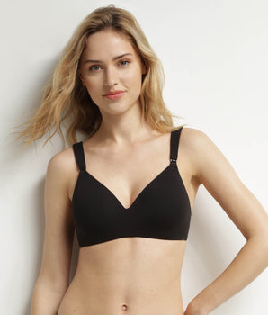 Black cotton jersey nursing bra Dim Maternity