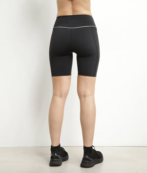 Legging ciclista de mujer de microfibra moldeadora negro Dim Move