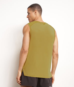 Men's sports tank top in breathable material Olive Dim Move