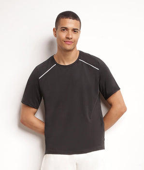 Camiseta deportiva de hombre en tejido vaporoso negro Dim Move