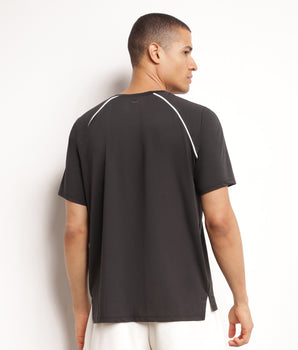 Camiseta deportiva de hombre en tejido vaporoso negro Dim Move