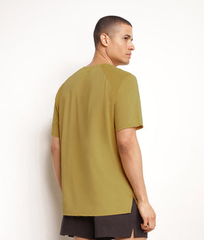 Men's sports T-shirt in breathable Olive Dim Move fabric