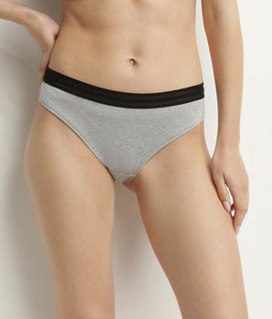 Culotte femme en jersey de coton gris à paillettes Dim Jersey Sparkle