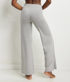 Silbergraue Pyjama & Loungewear Hose aus Baumwolljersey - DIM Jersey Sparkle