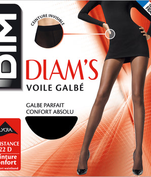 Schwarze transparente Strumpfhose mit Shaping-Effekt  22D - Diam’s Voile Galbé