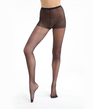 Schwarze transparente Strumpfhose mit glänzendem Finish 15D - Sublim Voile Brillant