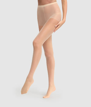 Caprifarbene transparente Strumpfhose mit glänzendem Finish 15D - Sublim Voile Brillant