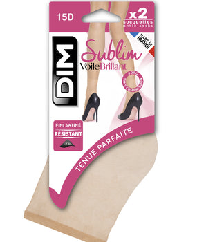 Pack of 2 Sublim 14 shimmer ankle highs in capri