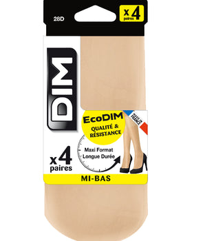 Lot de 4 mi-bas daim EcoDIM semi-opaques 28D