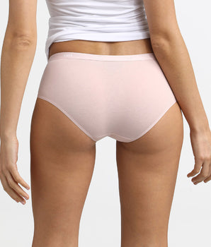 Pack of 3 pairs of Les Pockets Coton boyshorts in nude/pink/pearl