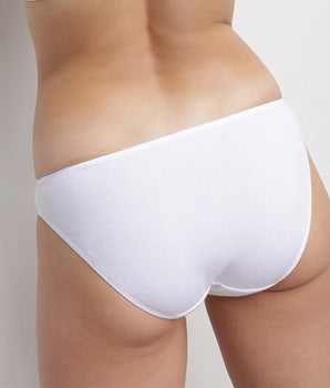 White EcoDIM cotton bikini knickers