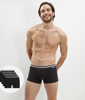 4er-Pack Boxershorts aus Stretch-Baumwolle schwarz - EcoDIM