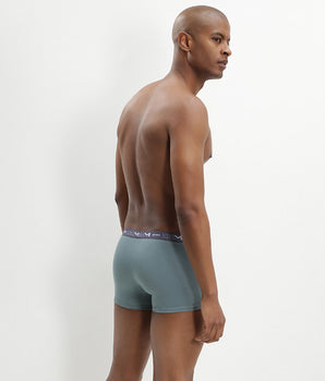 3 pack storm blue and green trunks Coton Stretch