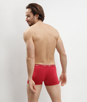 Pack de 3 bóxers para hombre azul rojo y acero Coton Stretch