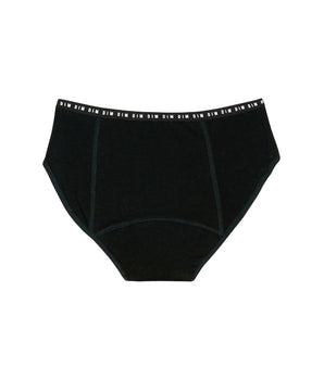 Girls' Black Dim Protect organic cotton medium flow period knickers