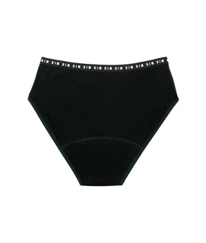 Girls' Black Dim Protect organic cotton heavy flow period knickers