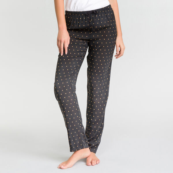 Pajama Pants - Black/dotted - Ladies