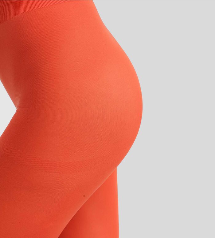 Womens Red Seamless Ultra Stretchy 70 Denier Opaque Pantyhose