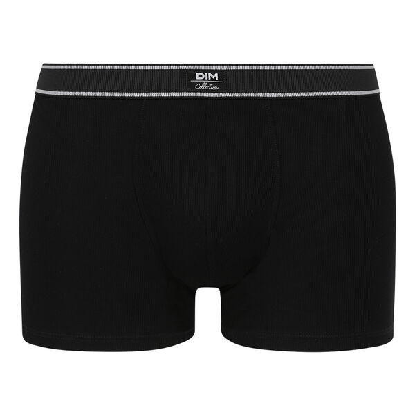 Men's Black Dim Elegant retro-style ribbed modal cotton boxer shorts