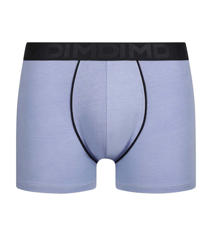Men's modal cotton boxer shorts with contrasting blue waistband Dim Classic, , DIM
