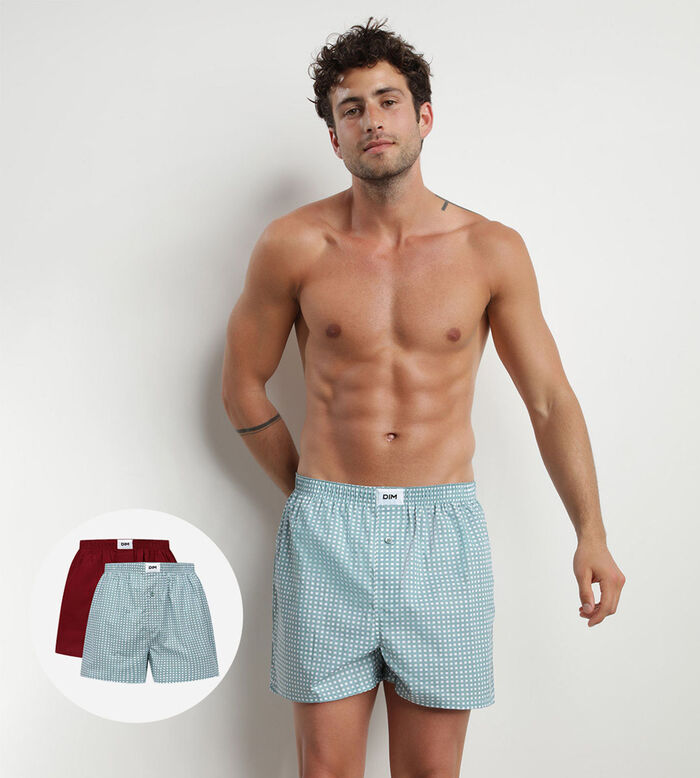 DIM DAILY COLORS BOXER x3 Blue / Red - Fast delivery  Spartoo Europe ! -  Underwear Boxer shorts Men 36,00 €