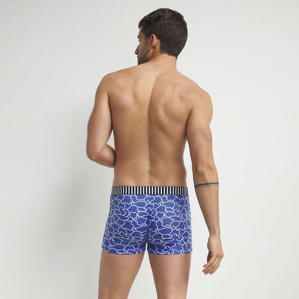 Pack of 3 Dim Vibes men's stretch cotton boxers with marble and flame prints