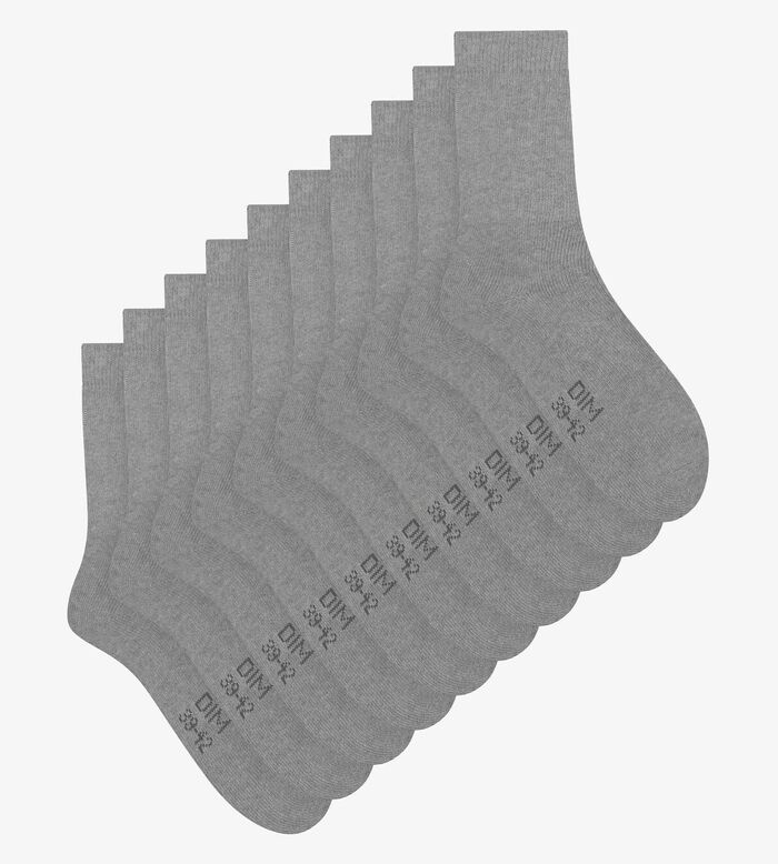 Pack of 5 pairs of EcoDim Sport grey mottled men's socks, , DIM