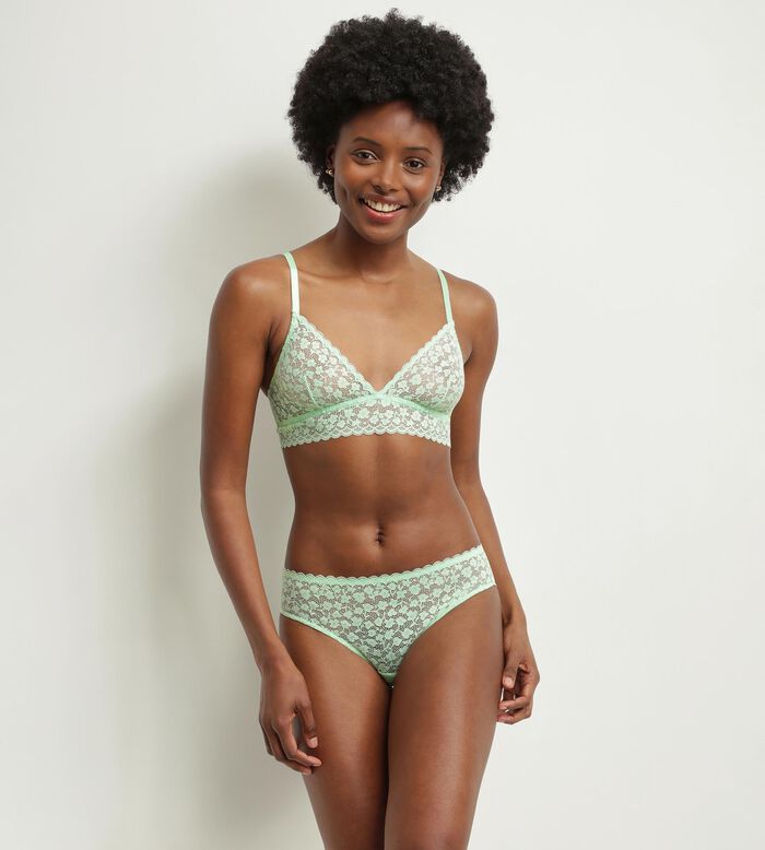 Green Water floral lace triangle bra Daisy Lace, , DIM